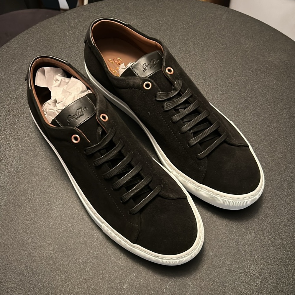 Good Man Brand Edge Men's Black Suede Leather Shoes, Sizes 10,11.5, 18,  $228.00